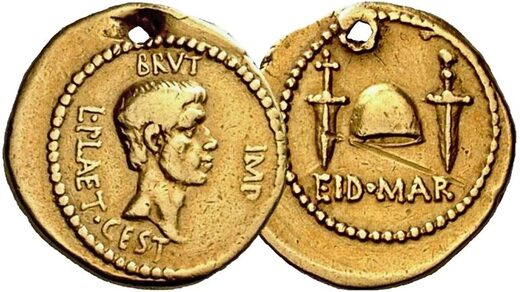“Eid Mar” or the “Ides of March” gold denarius​