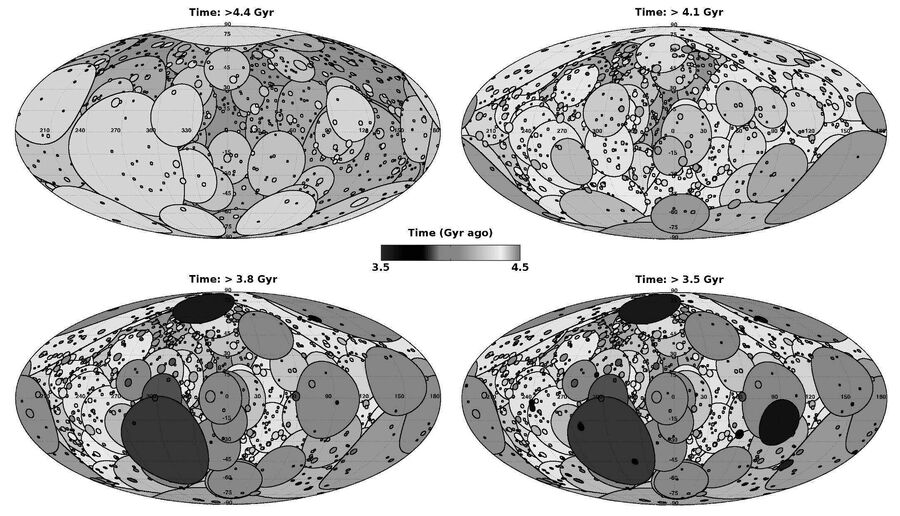 Нажмите, чтобы увеличить Simone Marchi Spatial distribution and sizes of craters formed during the Hadean epoch