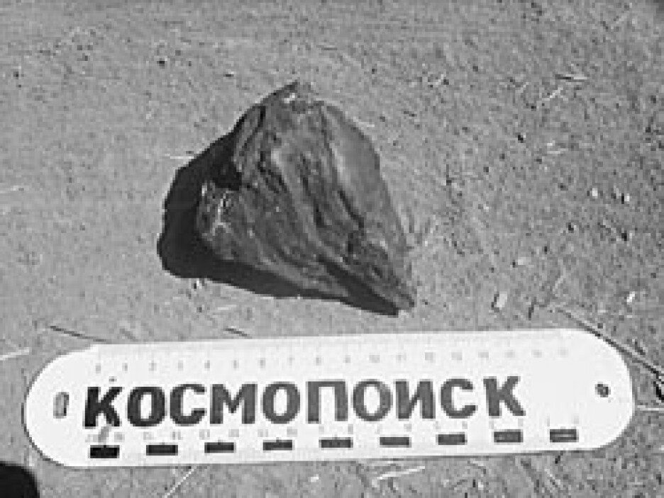 Осколок метеорита, упавшего в селе Раздольное Родинского района