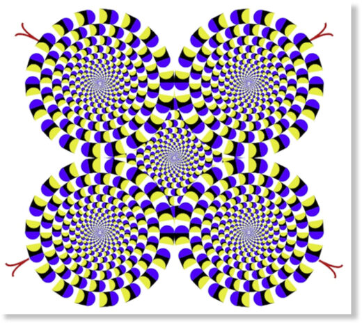 Вращение кругов на одной из иллюзий Китаоки происходит только в мозгу зрителя