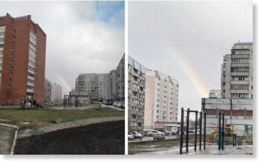 Предвестник морозов: в Новосибирске заметили ноябрьскую радугу. Такое явление — редкость для осени